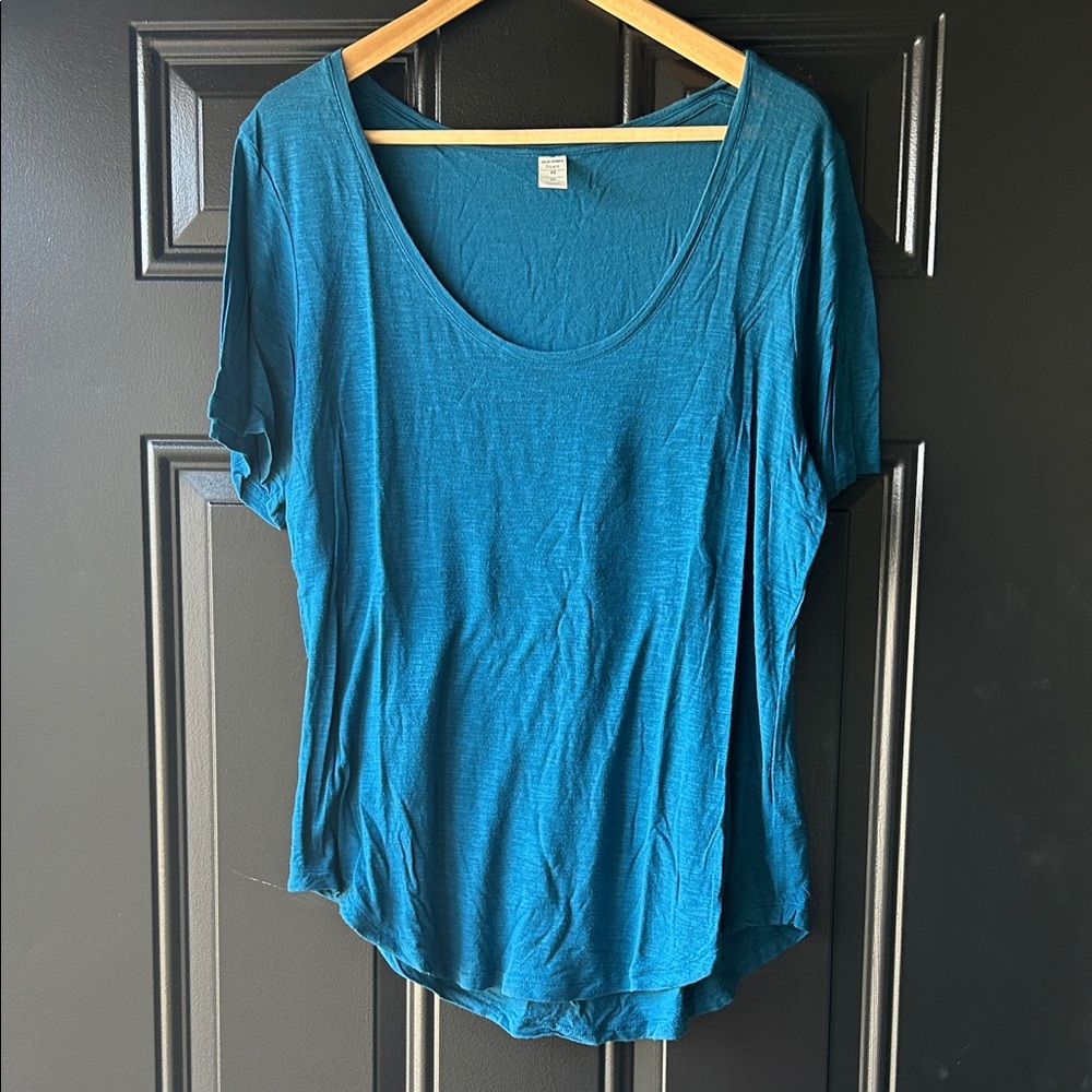 Old Navy Teal Scoop Neck Short Sleeve Tee